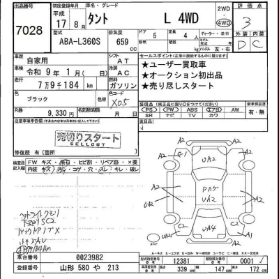 Daihatsu TANTO  с аукциона в Японии