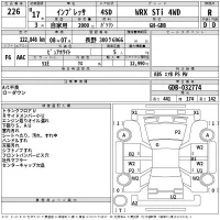 Subaru IMPREZA лот № 226 оценка R  с аукциона в Японии 2
