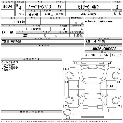 Daihatsu MOVE CANBUS  с аукциона в Японии