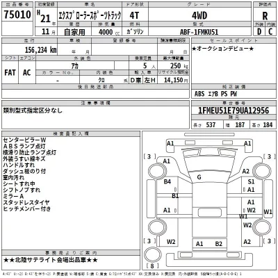 Ford EXPLORER  с аукциона в Японии