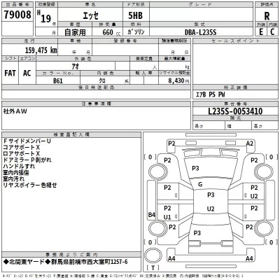 Daihatsu Esse  с аукциона в Японии