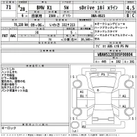 BMW X1 лот № 71 оценка 4.5  с аукциона в Японии 2