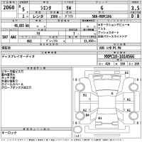 Toyota SIENTA лот № 2060 оценка 3.5  с аукциона в Японии 2