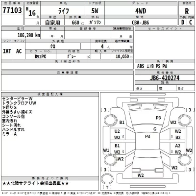Honda LIFE  с аукциона в Японии