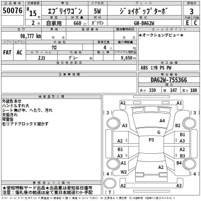 Suzuki EVERY WAGON  с аукциона в Японии