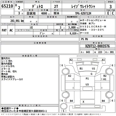 Hino DUTRO  с аукциона в Японии