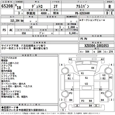 Hino DUTRO  с аукциона в Японии