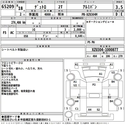 Hino DUTRO  с аукциона в Японии