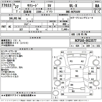 Toyota SUCCEED  с аукциона в Японии