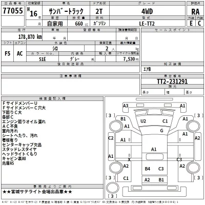 Subaru SAMBAR  с аукциона в Японии