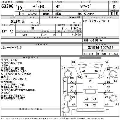 Hino DUTRO  с аукциона в Японии