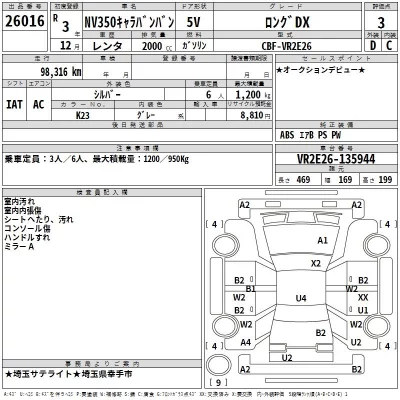 Nissan CARAVAN VAN  с аукциона в Японии