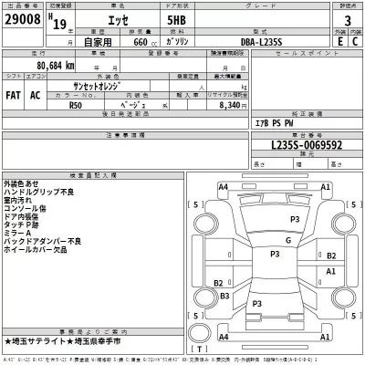 Daihatsu Esse  с аукциона в Японии