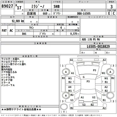 Daihatsu MIRA  с аукциона в Японии