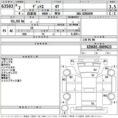 Hino DUTRO  с аукциона в Японии