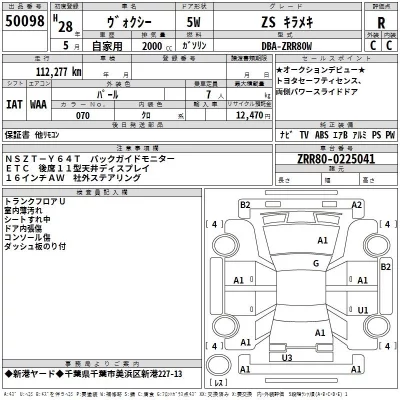 Toyota VOXY  с аукциона в Японии