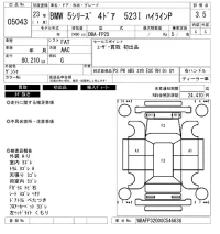 BMW 5-Series лот № 5043 оценка 3.5  с аукциона в Японии 6