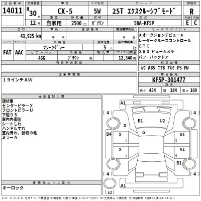 Mazda CX-5  с аукциона в Японии