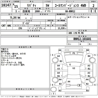 Nissan LIBERTY  с аукциона в Японии