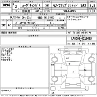 Daihatsu MOVE CANBUS лот № 3094 оценка 3.5  с аукциона в Японии 2