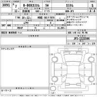 Honda N BOX лот № 3091 оценка S  с аукциона в Японии 2