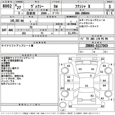Toyota VOXY  с аукциона в Японии