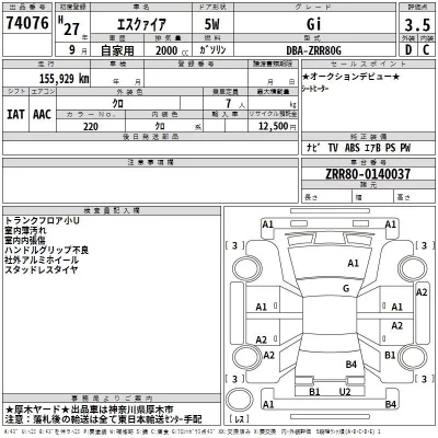 Toyota ESQUIRE  с аукциона в Японии