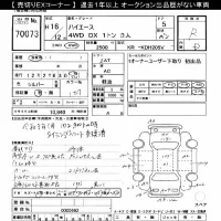 Toyota HIACE VAN лот № 70073 оценка R  с аукциона в Японии 10