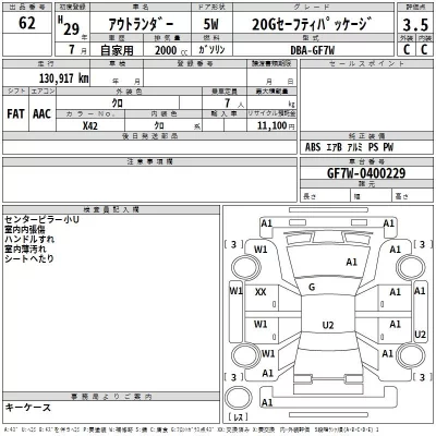 Mitsubishi OUTLANDER  с аукциона в Японии