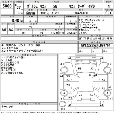 Porsche MACAN  с аукциона в Японии