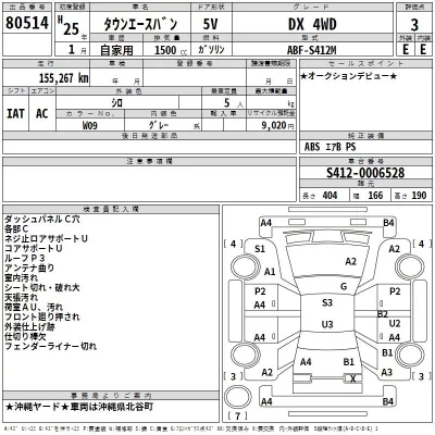 Toyota TOWN ACE VAN  с аукциона в Японии