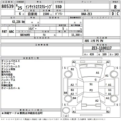 Honda INSIGHT  с аукциона в Японии