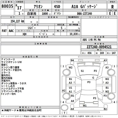 Toyota ALLION  с аукциона в Японии