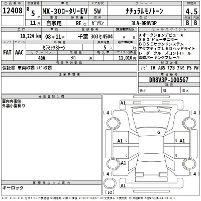 Mazda MX-30  с аукциона в Японии