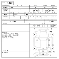 Nissan SERENA лот № 1077 оценка R  с аукциона в Японии 6