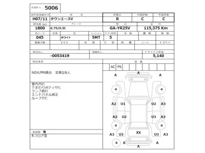 Toyota TOWN ACE VAN  с аукциона в Японии
