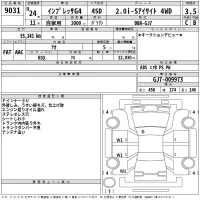 Subaru IMPREZA G4 лот № 9031 оценка 3.5  с аукциона в Японии 2