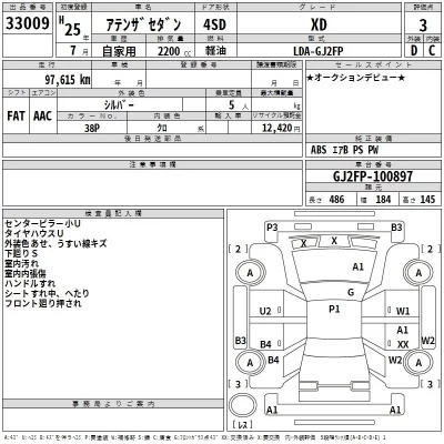 Mazda ATENZA SEDAN  с аукциона в Японии