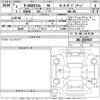 Honda N WGN лот № 3030 оценка 5  с аукциона в Японии 2