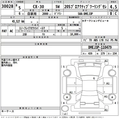 Mazda CX-30  с аукциона в Японии