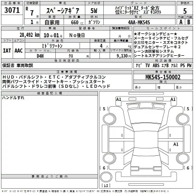 Suzuki SPACIA GEAR  с аукциона в Японии