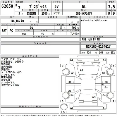 Toyota PROBOX  с аукциона в Японии