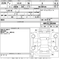 Toyota SIENTA лот № 2136 оценка 4.5  с аукциона в Японии 2