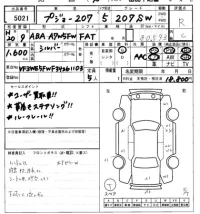 Peugeot 207 лот № 5021 оценка R  с аукциона в Японии 7