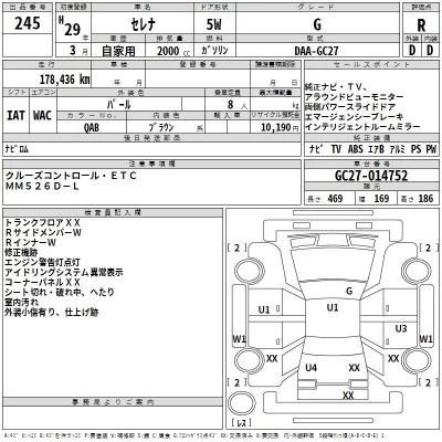 Nissan SERENA  с аукциона в Японии