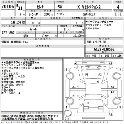 Nissan SERENA  с аукциона в Японии