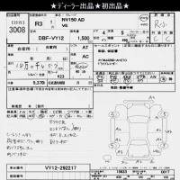 Nissan AD лот № 3008 оценка R  с аукциона в Японии 9