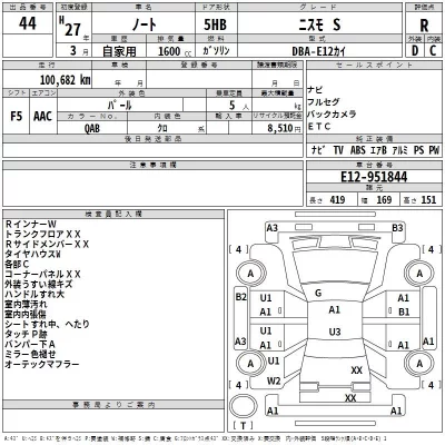 Toyota AURIS  с аукциона в Японии