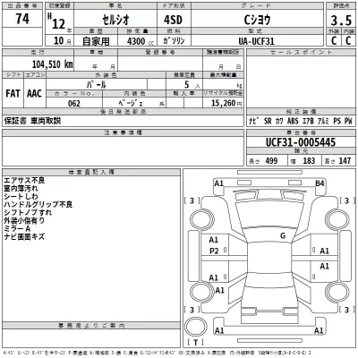 Toyota CELSIOR  с аукциона в Японии