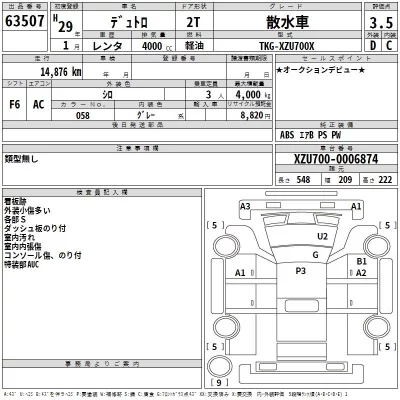 Hino DUTRO  с аукциона в Японии